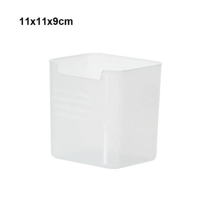 Plastic Refrigerator Organizer Bin Stackable Door Organizer Food Fresh Box Transparent Pantry Container Bins Shelf Basket