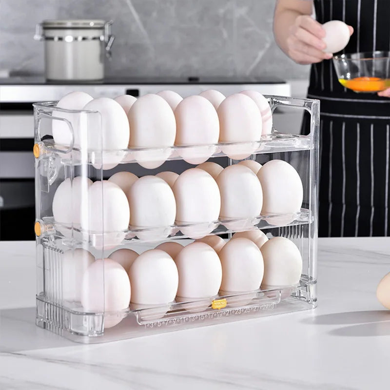 New Egg Storage Box Refrigerator Organizer Food Containers Egg Fresh-keeping Case Holder Tray Dispenser Kitchen Storage Boxes